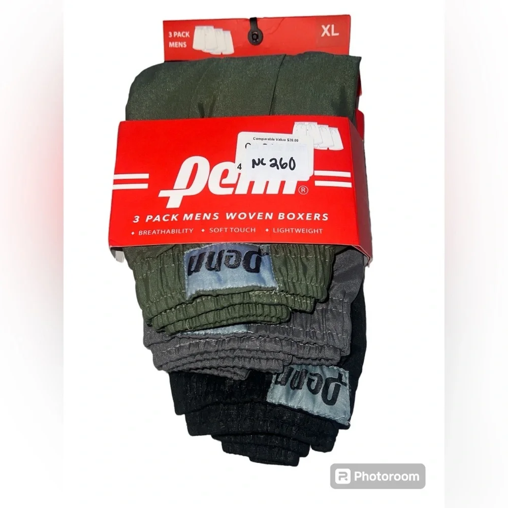 Penn 3 Pack Mens‎ Soft Light Weight Breathable Woven Boxer Shorts | NEW/NWT!!☑️